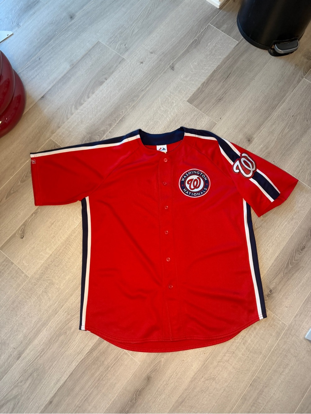 Majestic Washington Nationals Blank Red Jersey Mens XL MLB Baseball